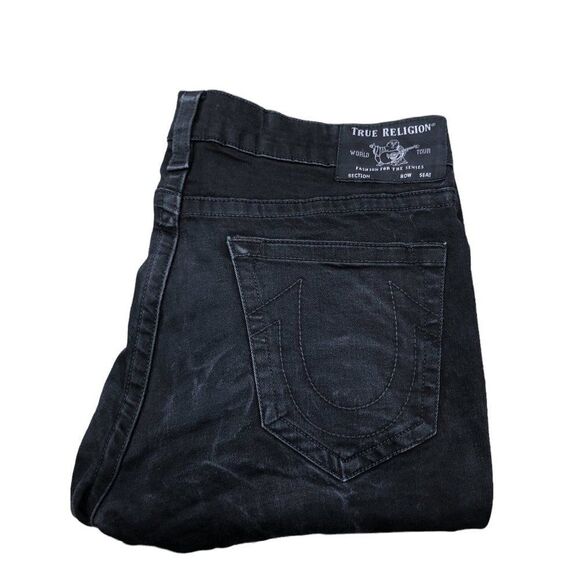 TRUE religion jeans size 38 ROCCO relaxed skinny black - Picture 6 of 10